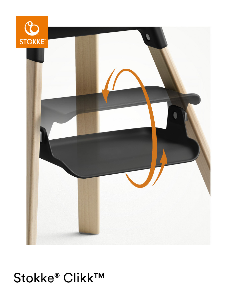 Chaise haute Stokke Clikk Black Natural – Image 3