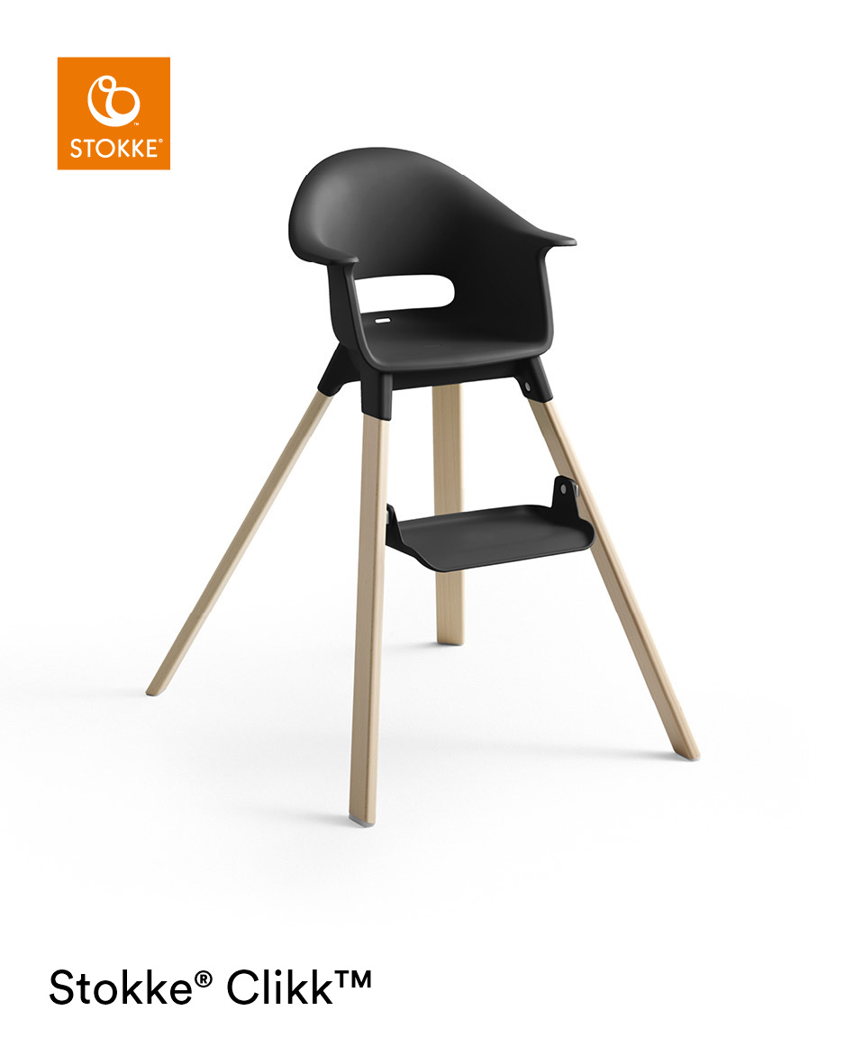 Chaise haute Stokke Clikk Black Natural – Image 2