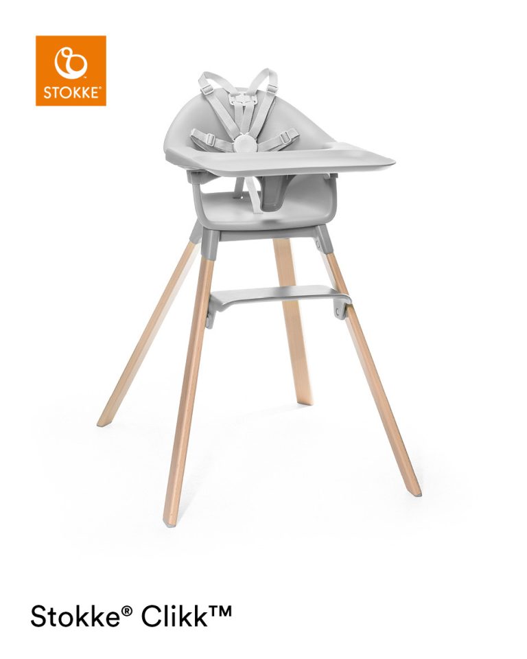 Stokke® Clikk™ High Chair, Natural, Cloud Grey