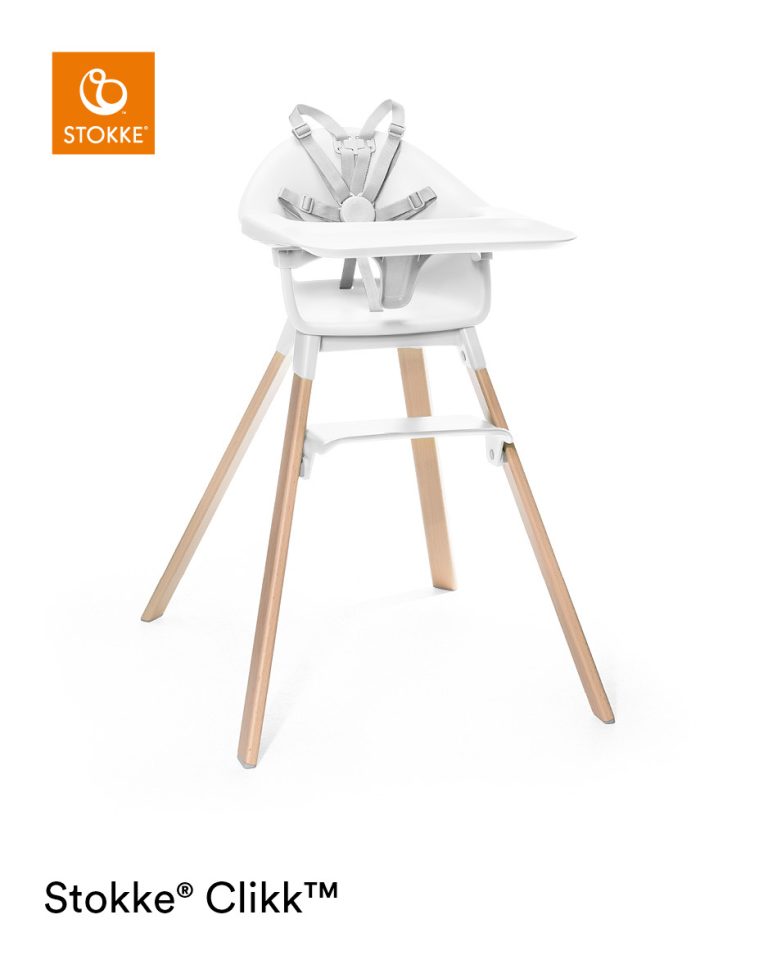 Stokke® Clikk™ High Chair, Natural, White