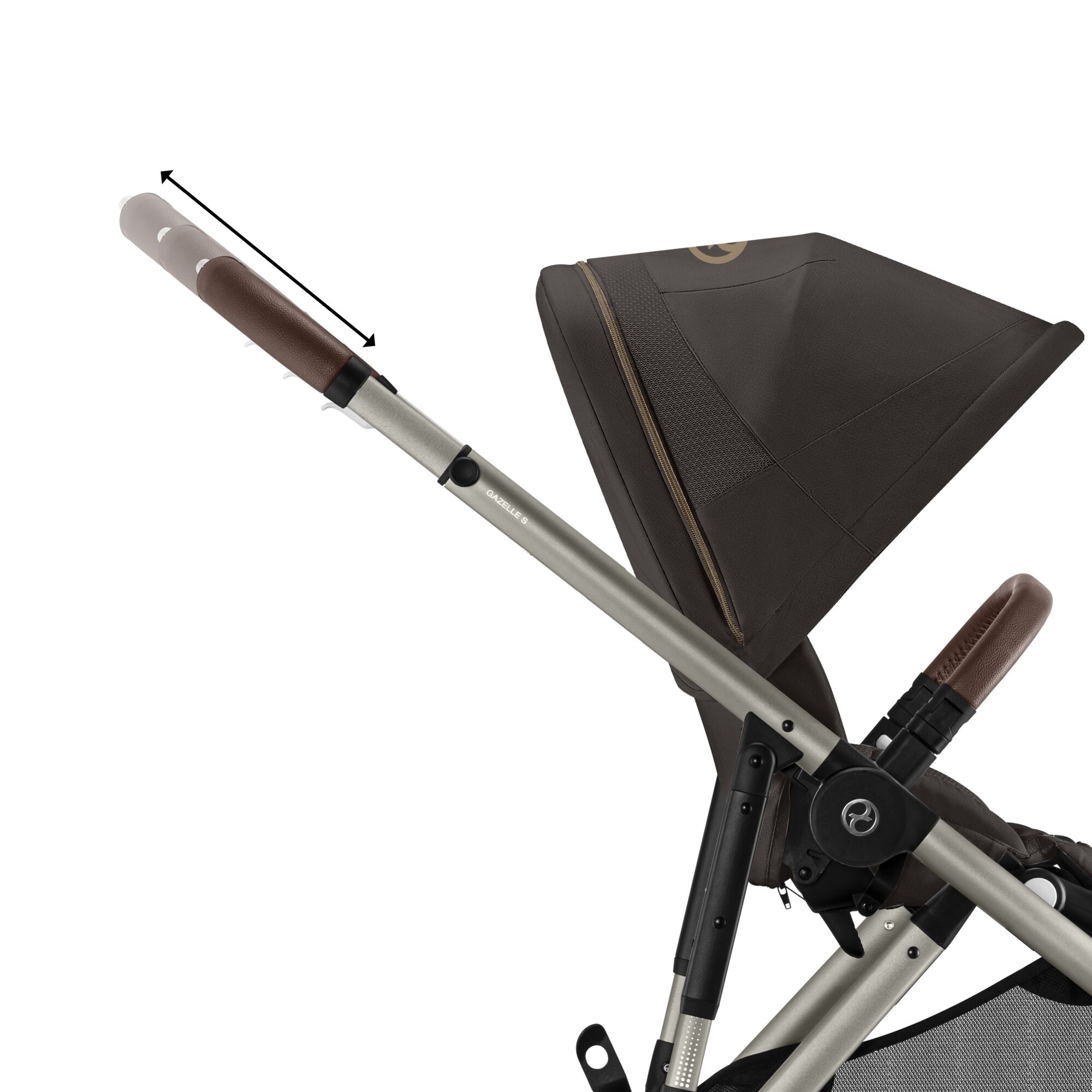 Poussette Cybex Gazelle S TPE Chocolate Brown – Image 3