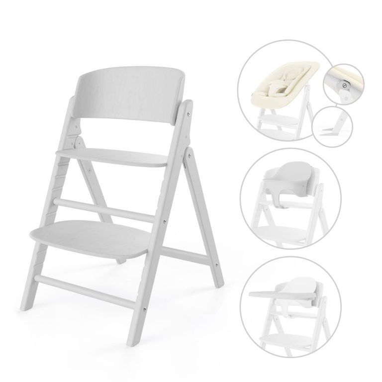 Set-chaise-haute-Cybex-Click-Fold-4en1-All-White