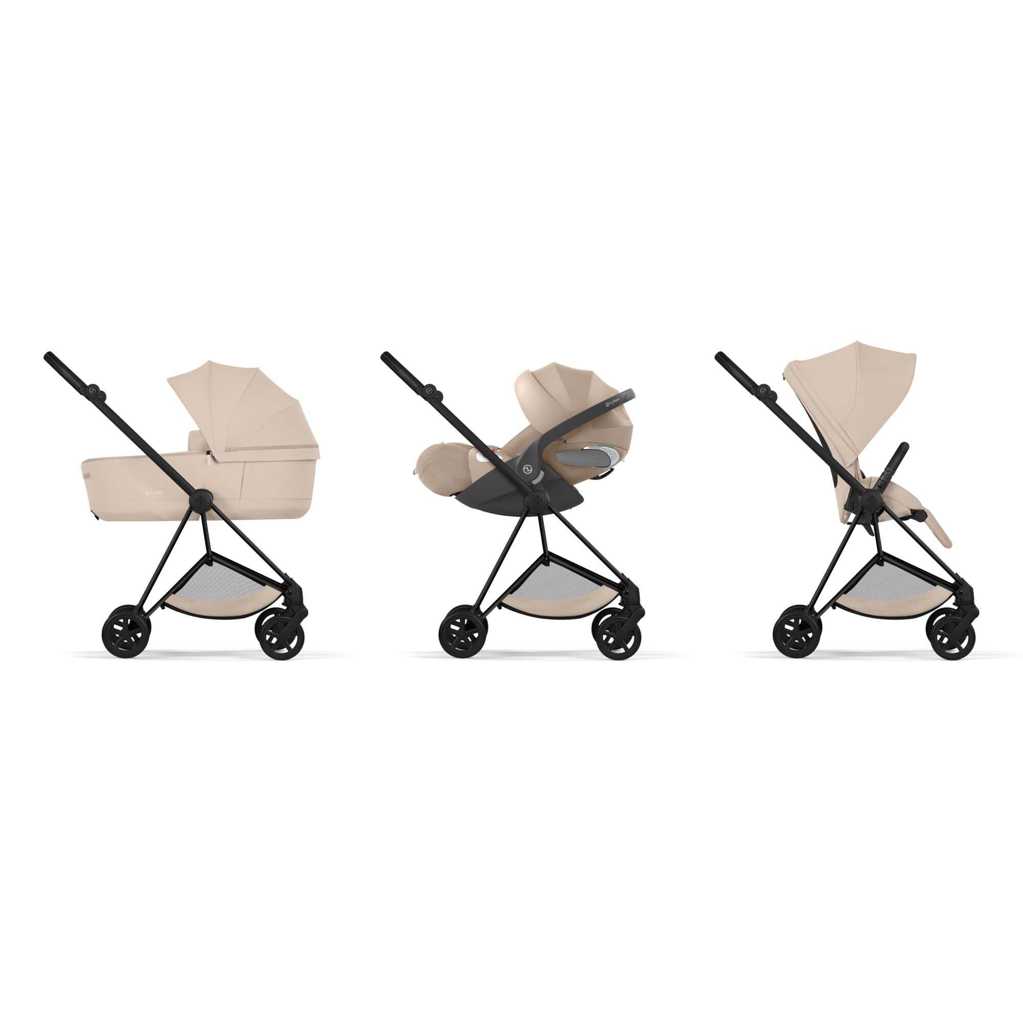 Poussette Cybex Mios Comfort avec nacelle Matt Black/Cozy Beige – Image 7