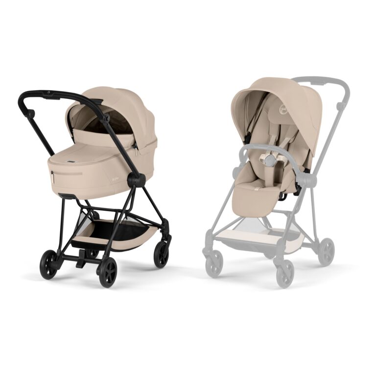 Poussette Cybex Mios Comfort Avec Nacelle Matt Black:Cozy Beige