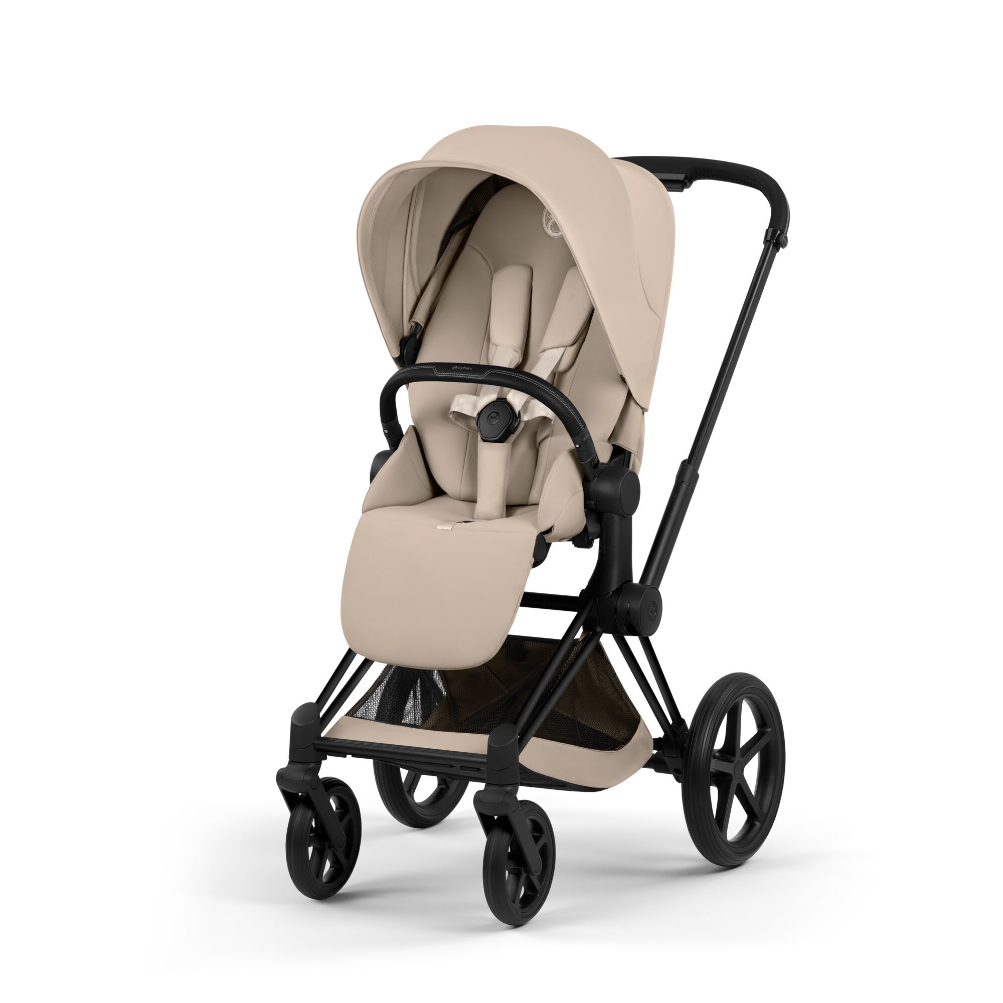 Poussette Cybex Priam Comfort avec nacelle Matt Black/Cosy Beige – Image 7