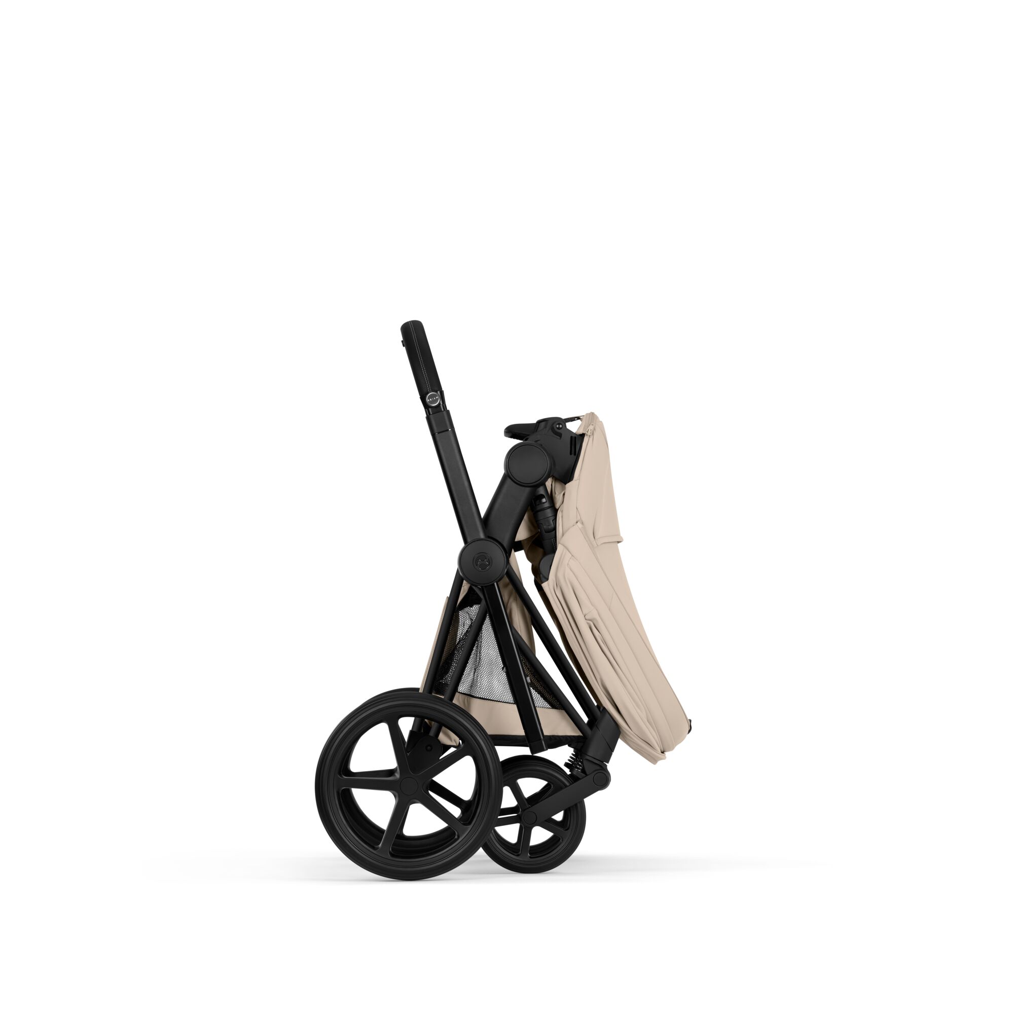 Poussette Cybex Priam Comfort avec nacelle Matt Black/Cosy Beige – Image 4