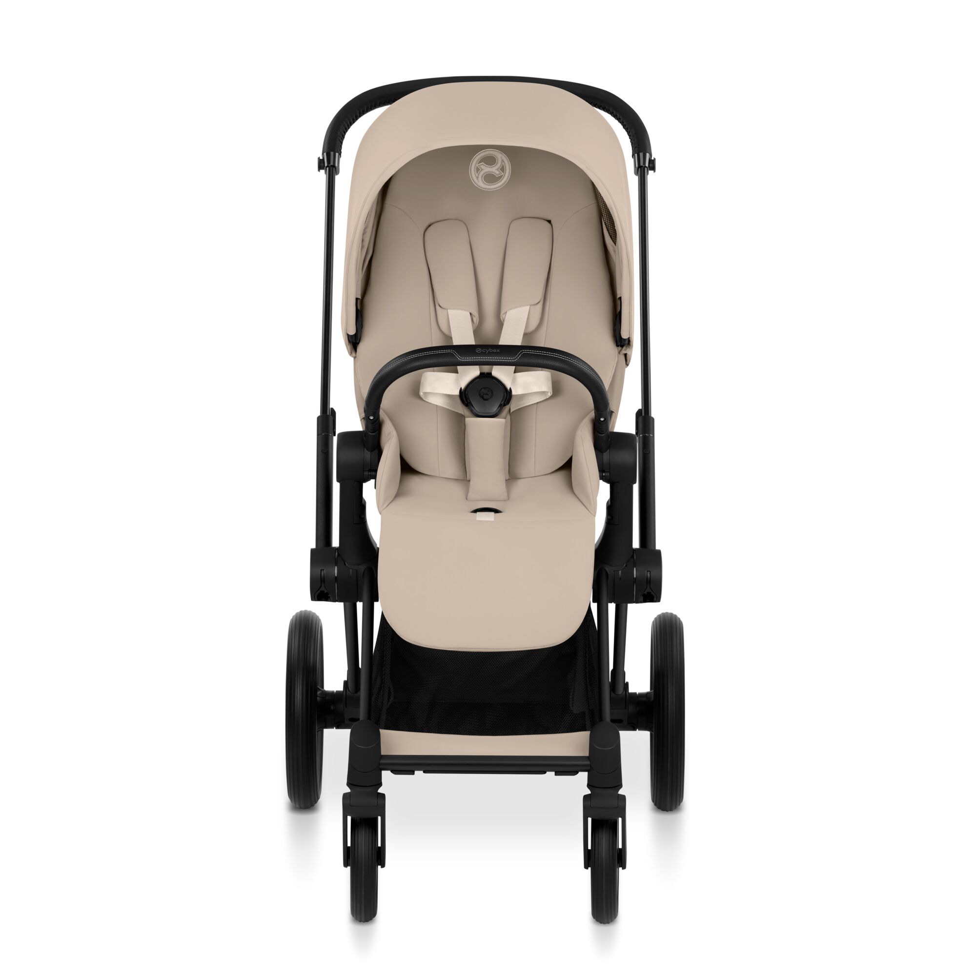 Poussette Cybex Priam Comfort avec nacelle Matt Black/Cosy Beige – Image 2