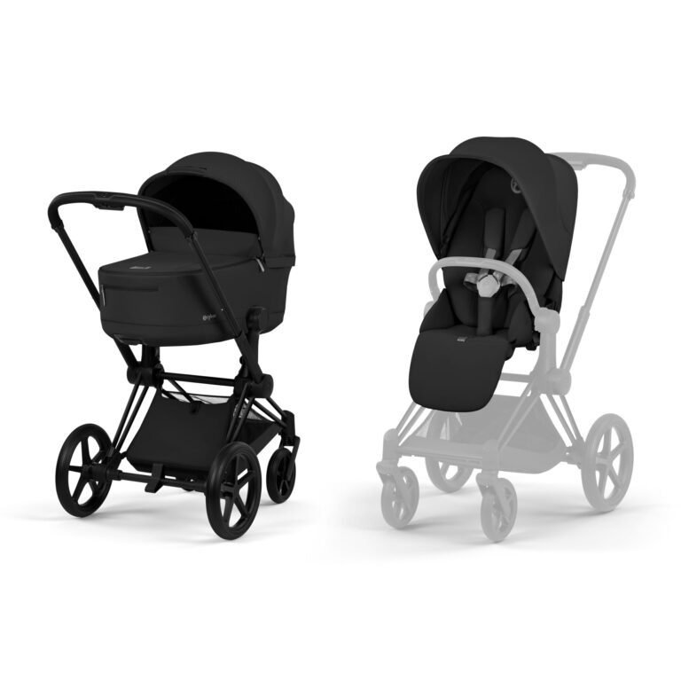 Poussette Cybex Priam Comfort Avec Nacelle Matt Black:Sepia Black