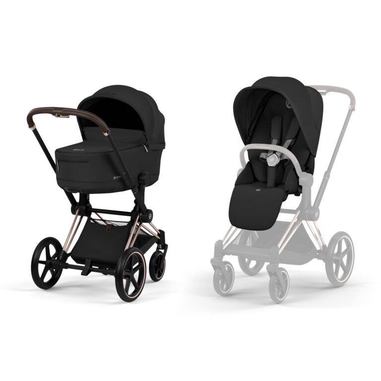Poussette Cybex Priam Comfort Avec Nacelle Rosegold:Sepia Black