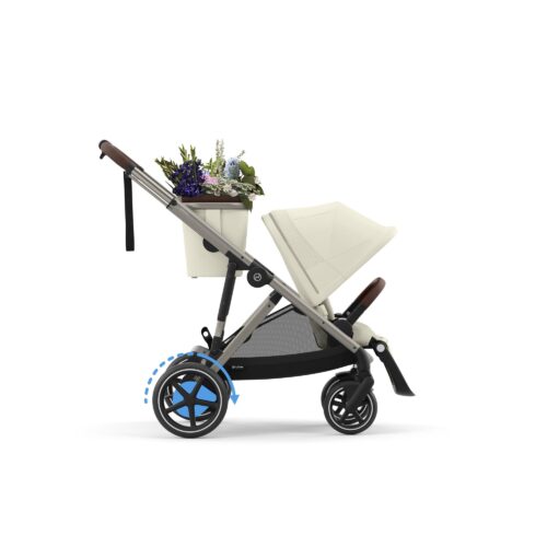 Poussette Cybex e-Gazelle S TPE Seashell Beige